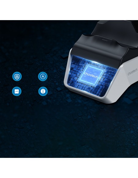 Įkroviklio įkrovimo stotelė Dual Sense PS5 padams juoda + tinklo įkroviklis Įkroviklio įkrovimo stotelė Dual Sense PS5 padams juoda + tinklo įkroviklis