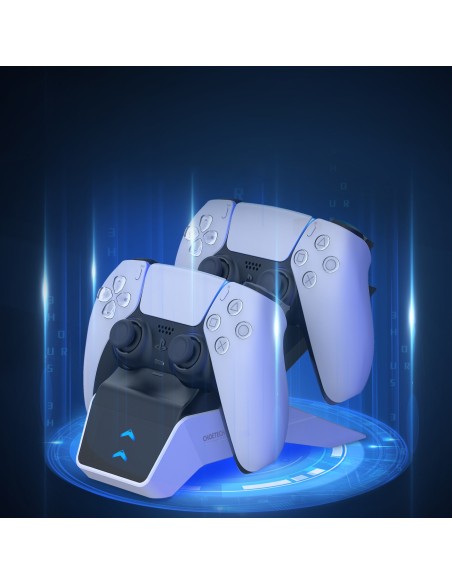Įkroviklio įkrovimo stotelė Dual Sense PS5 padams juoda + tinklo įkroviklis Įkroviklio įkrovimo stotelė Dual Sense PS5 padams juoda + tinklo įkroviklis