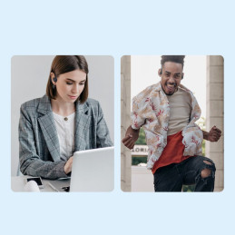 Space S1 Bluetooth belaidės ausinės juodos