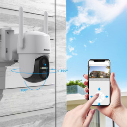 WiFi kamera su Android iOS IR LED valdymo programėle + 5W saulės baterija
