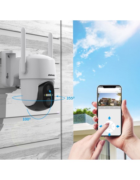 WiFi kamera su Android iOS IR LED valdymo programėle + 5W saulės baterija WiFi kamera su Android iOS IR LED valdymo programėle + 5W saulės baterija