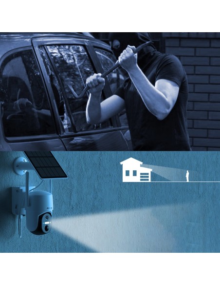 WiFi kamera su Android iOS IR LED valdymo programėle + 5W saulės baterija WiFi kamera su Android iOS IR LED valdymo programėle + 5W saulės baterija