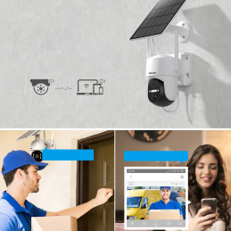 WiFi kamera su Android iOS IR LED valdymo programėle + 5W saulės baterija