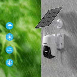 WiFi kamera su Android iOS IR LED valdymo programėle + 5W saulės baterija