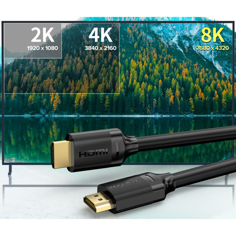 HDMI 2.1 kabelis XHH-TP20 3D Dynamic HDR 2m juodas