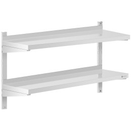 Dviguba reguliuojama sieninė gastronominė lentyna STEEL 100 x 30 cm