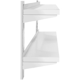 Dviguba reguliuojama sieninė gastronominė lentyna STEEL 100 x 30 cm