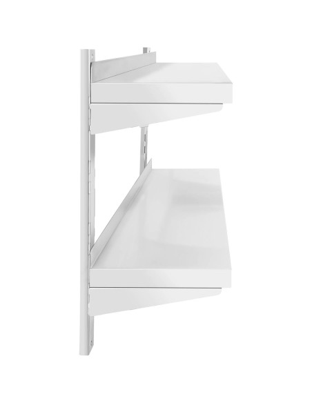 Dviguba reguliuojama sieninė gastronominė lentyna STEEL 100 x 30 cm Dviguba reguliuojama sieninė gastronominė lentyna STEEL 100 x 30 cm