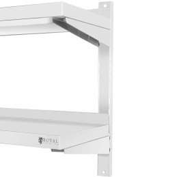 Dviguba reguliuojama sieninė gastronominė lentyna STEEL 100 x 30 cm
