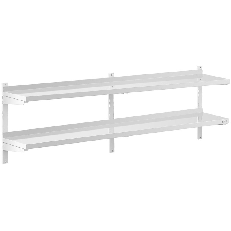 Dviguba reguliuojama sieninė gastronominė lentyna STEEL 200 x 30 cm