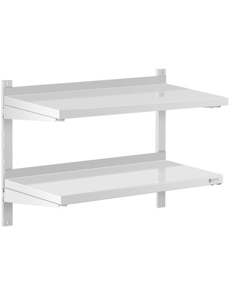 Dviguba reguliuojama sieninė gastronominė lentyna STEEL 80 x 40 cm Dviguba reguliuojama sieninė gastronominė lentyna STEEL 80 x 40 cm