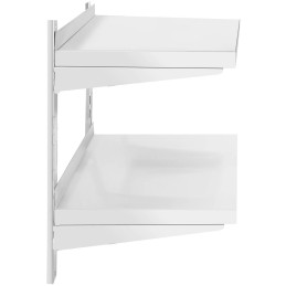 Dviguba reguliuojama sieninė gastronominė lentyna STEEL 80 x 40 cm