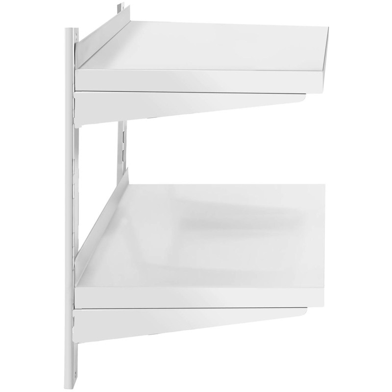 Dviguba reguliuojama sieninė gastronominė lentyna STEEL 80 x 40 cm