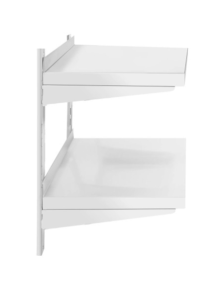 Dviguba reguliuojama sieninė gastronominė lentyna STEEL 80 x 40 cm Dviguba reguliuojama sieninė gastronominė lentyna STEEL 80 x 40 cm