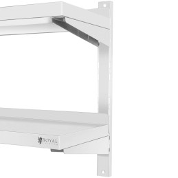 Dviguba reguliuojama sieninė gastronominė lentyna STEEL 80 x 40 cm