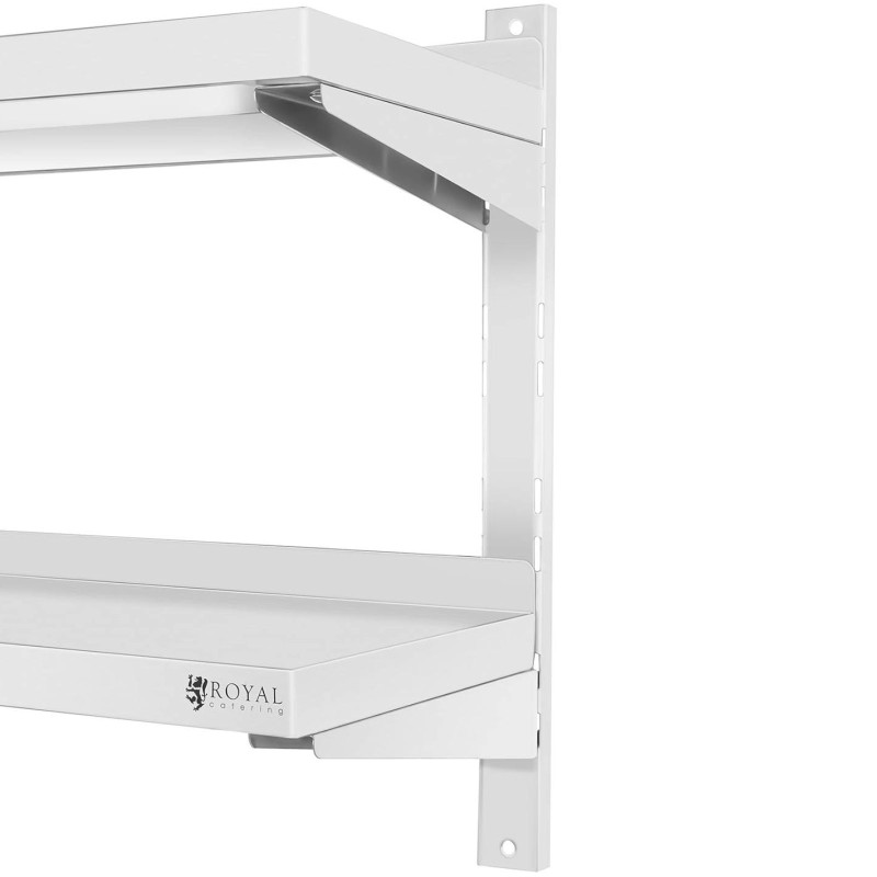 Dviguba reguliuojama sieninė gastronominė lentyna STEEL 80 x 40 cm