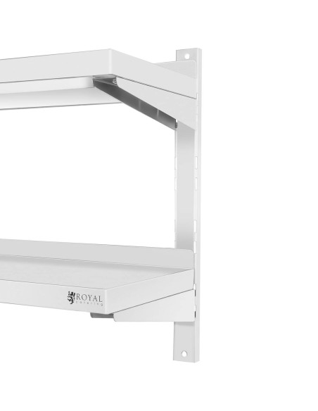 Dviguba reguliuojama sieninė gastronominė lentyna STEEL 80 x 40 cm Dviguba reguliuojama sieninė gastronominė lentyna STEEL 80 x 40 cm