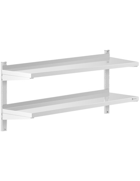 Dviguba reguliuojama sieninė gastronominė lentyna STEEL 120 x 40 cm Dviguba reguliuojama sieninė gastronominė lentyna STEEL 120 x 40 cm