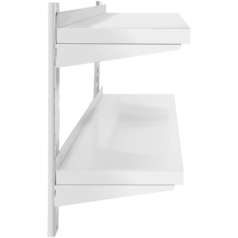Dviguba reguliuojama sieninė gastronominė lentyna STEEL 120 x 40 cm