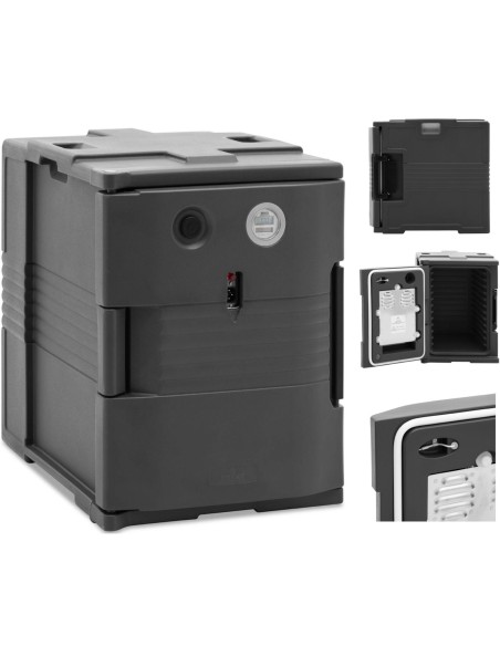 Termosu izoliuotas konteineris su elektriniu šildytuvu skirtas GN 1/1 konteineriams Termosu izoliuotas konteineris su elektriniu šildytuvu skirtas GN 1/1 konteineriams