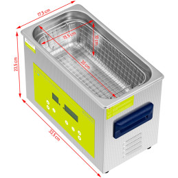 Skalbyklė ultragarsinis vonios valytuvas LED 4,5 l 120 W
