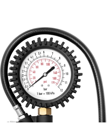 Padangų siurblys su manometru 0-8 bar 1/4'' Padangų siurblys su manometru 0-8 bar 1/4''