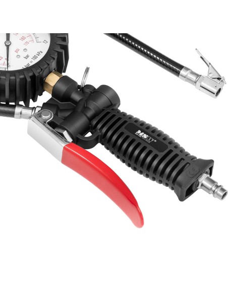 Padangų siurblys su manometru 0-8 bar 1/4'' Padangų siurblys su manometru 0-8 bar 1/4''