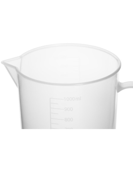 Plastikinė laboratorinė stiklinė su padalomis 1000 ml - 10 vnt. Plastikinė laboratorinė stiklinė su padalomis 1000 ml - 10 vnt.