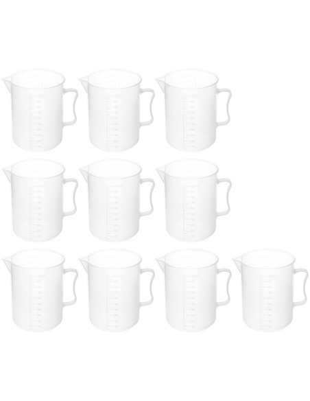 Plastikinė laboratorinė stiklinė su padalomis 1000 ml - 10 vnt. Plastikinė laboratorinė stiklinė su padalomis 1000 ml - 10 vnt.