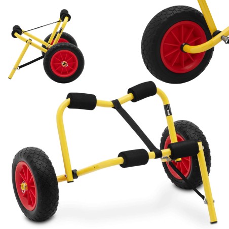 Baidarių vežimėlis kanojai gabenti, sulankstomas iki 75 kg Baidarių vežimėlis kanojai gabenti, sulankstomas iki 75 kg