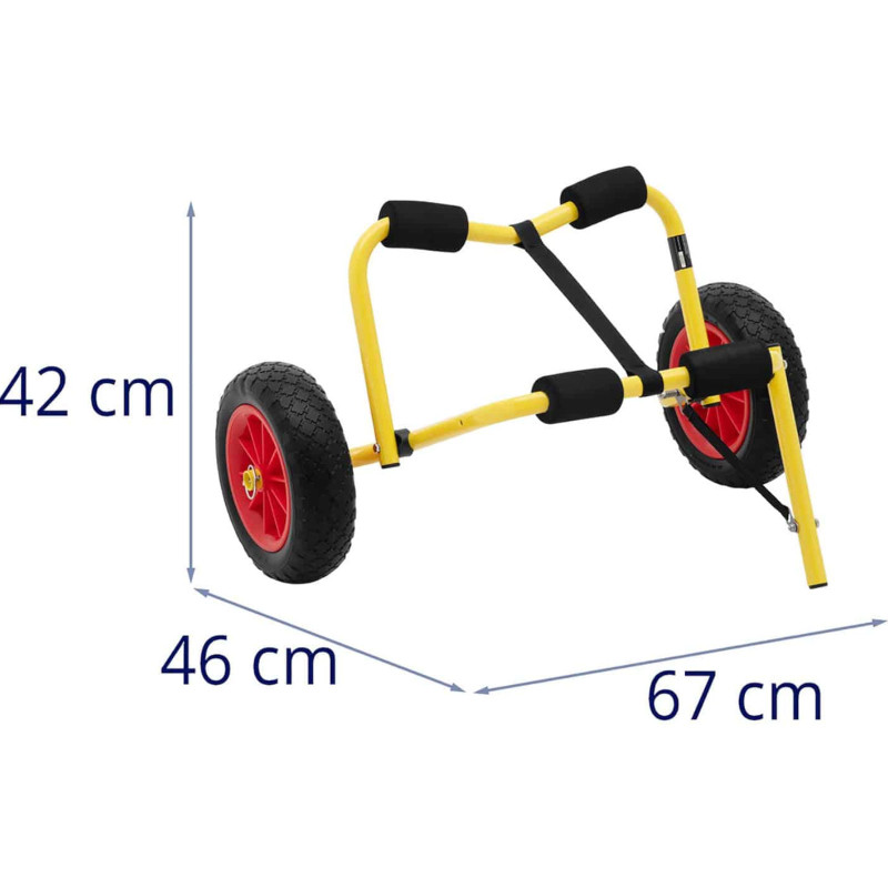 Baidarių vežimėlis kanojai gabenti, sulankstomas iki 75 kg
