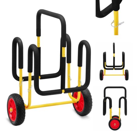 Dvigubas transportavimo vežimėlis 2 SUP lentoms