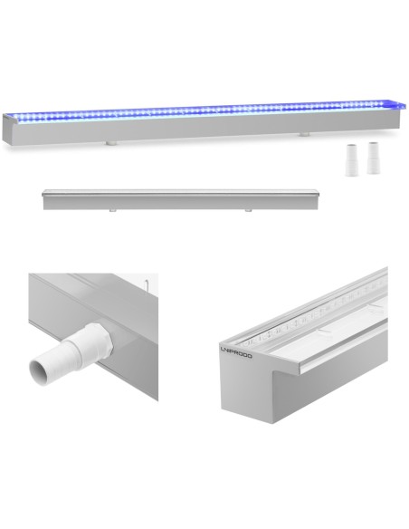Krioklio snapelio sienelės kaskados sodo tvenkiniui LED 120 cm, srautas 30 mm Krioklio snapelio sienelės kaskados sodo tvenkiniui LED 120 cm, srautas 30 mm