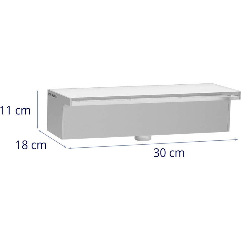 Krioklio snapelio sienelės kaskados sodo tvenkiniui LED 30 cm, srautas 30 mm
