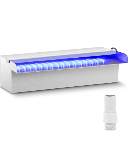 Sieninis kaskadinis krioklio snapelis tvenkinio sodui su LED lempute 30 cm Sieninis kaskadinis krioklio snapelis tvenkinio sodui su LED lempute 30 cm