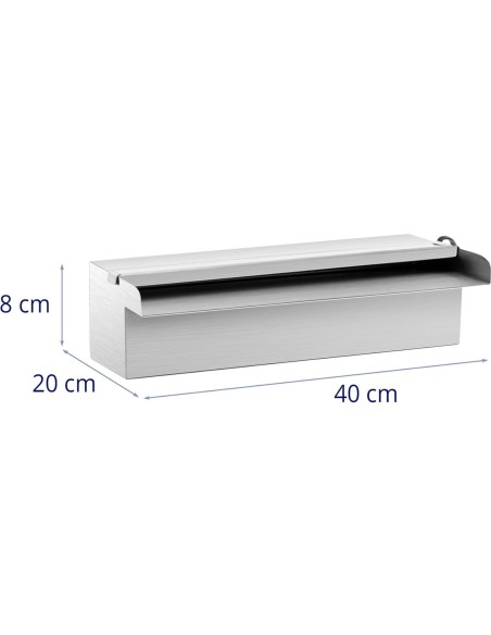 Sieninis kaskadinis krioklio snapelis tvenkinio sodui su LED lempute 30 cm Sieninis kaskadinis krioklio snapelis tvenkinio sodui su LED lempute 30 cm
