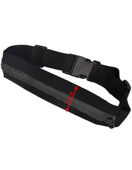 Inkstų diržo maišelis telefonui, skirtas bėgti juodas