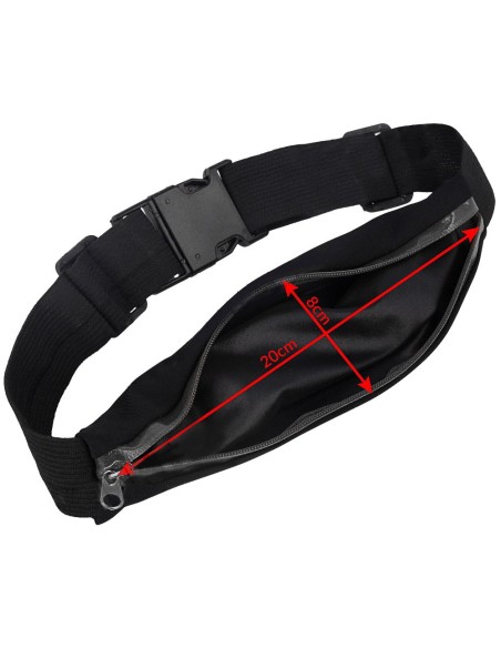 Inkstų diržo maišelis telefonui, skirtas bėgti juodas