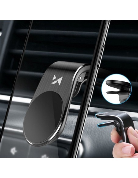 Magnetinis telefono laikiklis ventiliacijos grotelėms, juodas Magnetinis telefono laikiklis ventiliacijos grotelėms, juodas