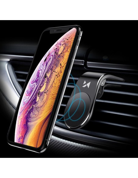 Magnetinis telefono laikiklis ventiliacijos grotelėms, juodas Magnetinis telefono laikiklis ventiliacijos grotelėms, juodas