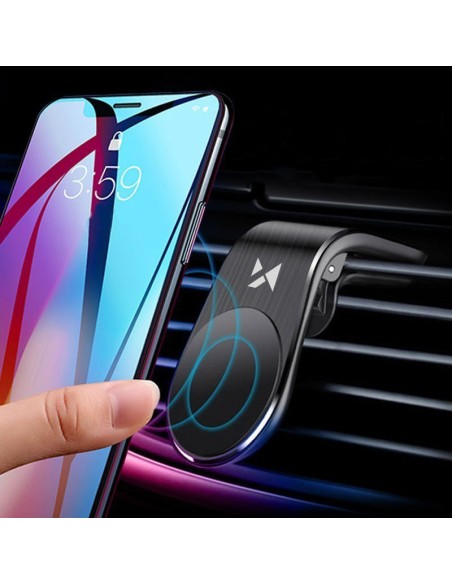 Magnetinis telefono laikiklis ventiliacijos grotelėms, juodas Magnetinis telefono laikiklis ventiliacijos grotelėms, juodas