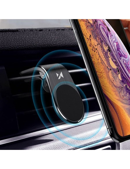 Magnetinis telefono laikiklis ventiliacijos grotelėms, juodas Magnetinis telefono laikiklis ventiliacijos grotelėms, juodas