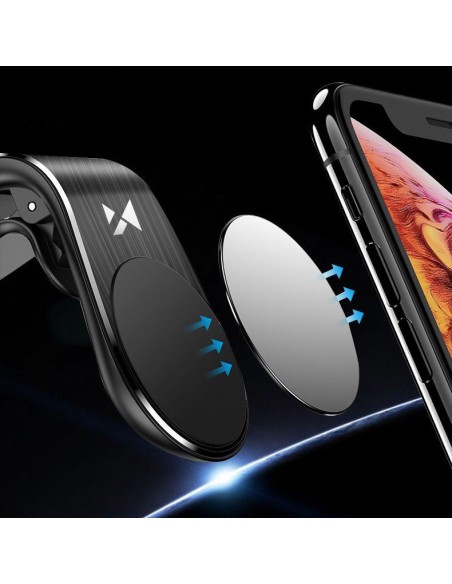 Magnetinis telefono laikiklis ventiliacijos grotelėms, juodas Magnetinis telefono laikiklis ventiliacijos grotelėms, juodas