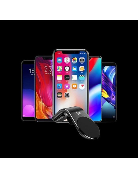 Magnetinis telefono laikiklis ventiliacijos grotelėms, juodas Magnetinis telefono laikiklis ventiliacijos grotelėms, juodas