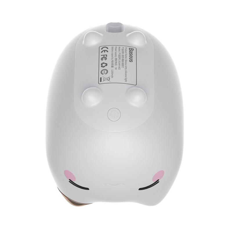 LED naktinė lempa vaikams silikoninė 3 apšvietimo režimai KITTY balta