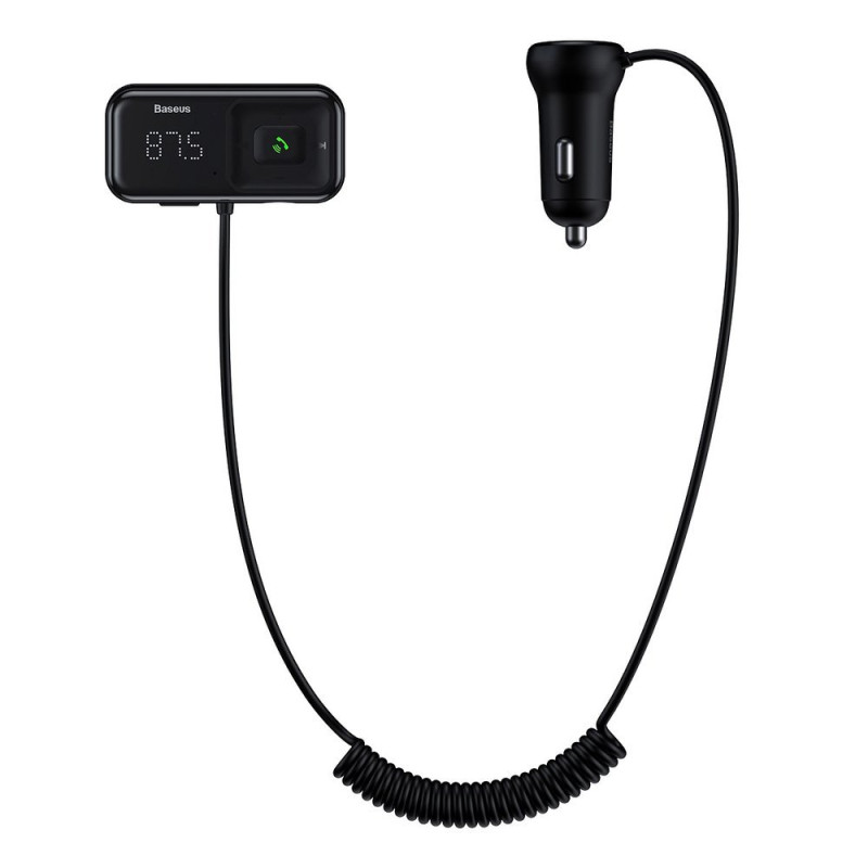 FM siųstuvas S-16 Bluetooth USB automobilinis įkroviklis AUX MP3 TF micro SD juodas