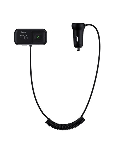 FM siųstuvas S-16 Bluetooth USB automobilinis įkroviklis AUX MP3 TF micro SD juodas FM siųstuvas S-16 Bluetooth USB automobilinis įkroviklis AUX MP3 TF micro SD juodas