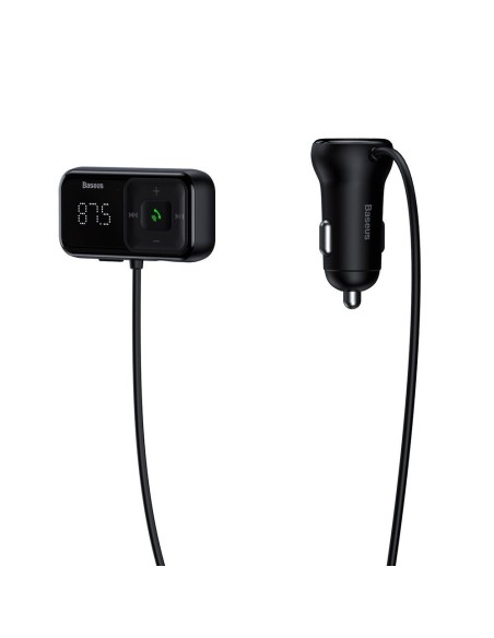 FM siųstuvas S-16 Bluetooth USB automobilinis įkroviklis AUX MP3 TF micro SD juodas FM siųstuvas S-16 Bluetooth USB automobilinis įkroviklis AUX MP3 TF micro SD juodas