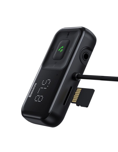 FM siųstuvas S-16 Bluetooth USB automobilinis įkroviklis AUX MP3 TF micro SD juodas FM siųstuvas S-16 Bluetooth USB automobilinis įkroviklis AUX MP3 TF micro SD juodas