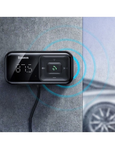 FM siųstuvas S-16 Bluetooth USB automobilinis įkroviklis AUX MP3 TF micro SD juodas FM siųstuvas S-16 Bluetooth USB automobilinis įkroviklis AUX MP3 TF micro SD juodas